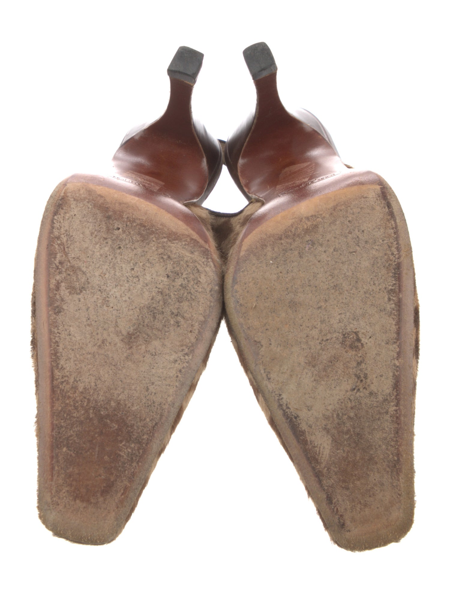 Louis Vuitton Ponyhair Plaid Print Slingback Pumps